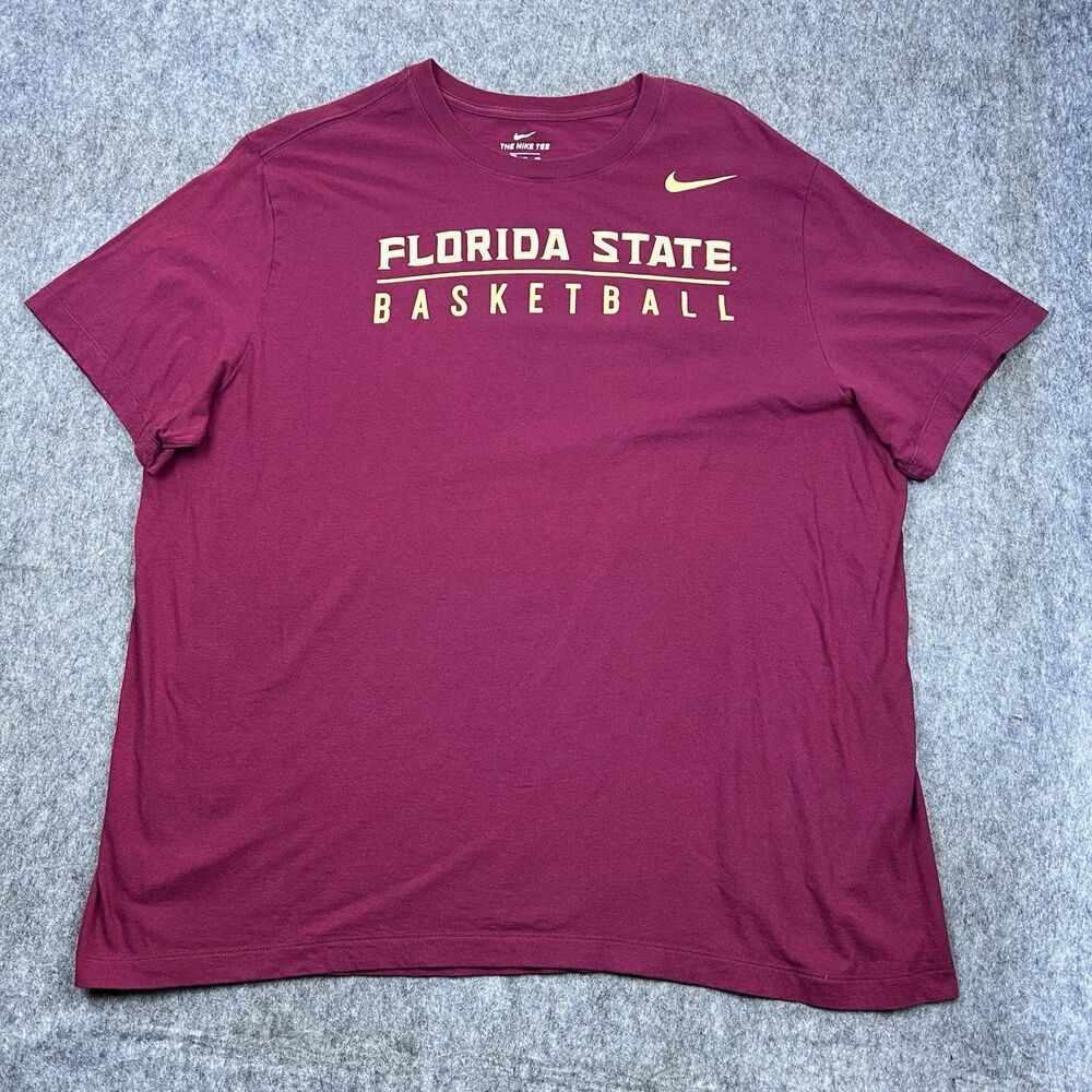 Nike Men's Florida State Seminoles T-Shirt FSU Basketball Short Sleeve Size XXL